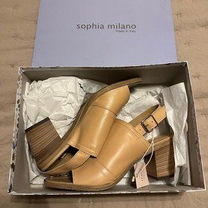 Sophia Milano women shoes Toe sandals size 8 NWT Leather Italy